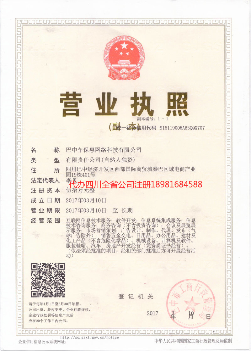 启东启东车保惠网络科技有限公司